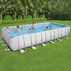 Bestway Power Steel™ Frame Pool Komplett-Set, Eckig, Mit Sandfilteranlage, Sicherheitsleiter & Abdeckplane 732 X 366 X 132 Cm -Garten- & Gewächshäuser Geschäft 9548ff2fe025275a1a6b3a702545db0b