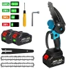 Yofidra 6 Zoll Elektrokettensägen Handkettensäge Mit 2 Akkus, 2 Ketten Und 1 Schwert