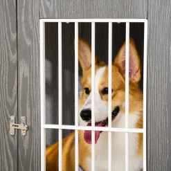 PawHut Hundekäfig Aus Holz Mit Tischoberfläche Schrank Kissen Erhöhtes Design Hundebox Hundehütte Hundekisten Für Mittelgroße Kleine Hunde Beistelltisch Design Innen Grau+Weiß 85 X 55 X 75 Cm 15 PawHut Hundekäfig Aus Holz Mit Tischoberfläche Schrank Kissen Erhöhtes Design Hundebox Hundehütte Hundekisten Für Mittelgroße Kleine Hunde Beistelltisch Design Innen Grau+Weiß 85 X 55 X 75 Cm -Garten- & Gewächshäuser Geschäft 95a6b198a2f9da7183036c7548b317e6