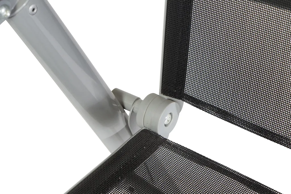 Siena Garden Saturn Klappsessel 2er Set, Gestell Aluminium In Silber, Fläche Textilbezug In Schwarz 2 Siena Garden Saturn Klappsessel 2er Set, Gestell Aluminium In Silber, Fläche Textilbezug In Schwarz – Bild 2