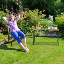 Relaxdays Niedriger Gartenstuhl Holz -Garten- & Gewächshäuser Geschäft 95cfbd792ee3a566f2605edee55e55f5