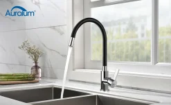 Auralum Hochdruck Flexible Küchenarmatur 360° Drehbar Küchenmischbatterien Schwarz Einhandmischer Flexibler Wasserhahn Für Die Küche -Garten- & Gewächshäuser Geschäft 9668ebf25badaddaf333886e1a8250de