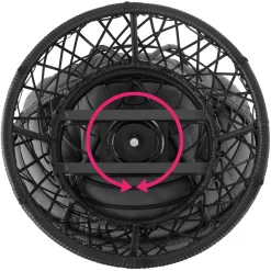 Tectake Rattansessel Gargano Drehbar - Schwarz -Garten- & Gewächshäuser Geschäft 9670cd9ae44905e9e170d21f4846ea94