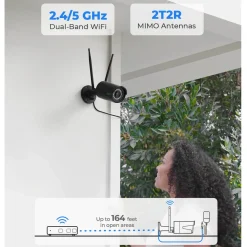 Reolink 4MP Überwachungskamera Aussen, 2,4/5GHz WLAN CCTV IP Kamera Outdoor, Intelligente Personen-/Fahrzeugerkennung,Wetterfest, 30m Nachtsicht, Audioaufzeichnung, RLC-410W Schwarz -Garten- & Gewächshäuser Geschäft 968648099f0fca32ab6430ac911ab2b8