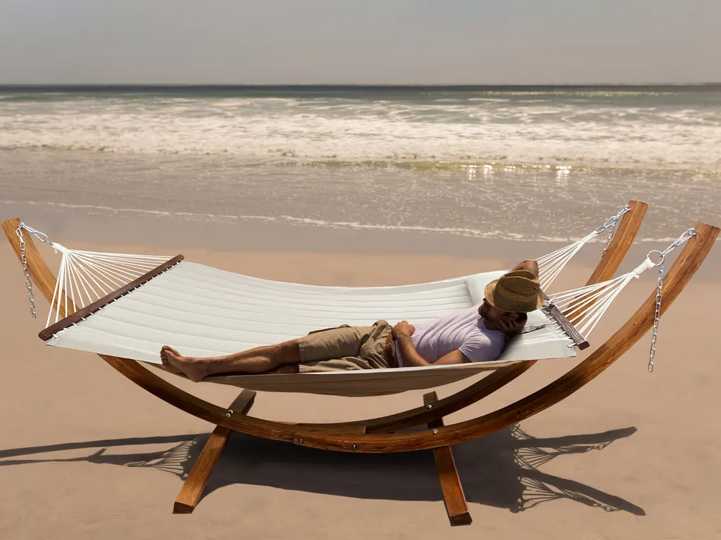 AXI Hawaï Hängematte Für 2 Personen Mit Gestell Aus Holz | Outdoor Hängematten-Set Mit Holzgestell & XXL Hängematte In Beige 10 AXI Hawaï Hängematte Für 2 Personen Mit Gestell Aus Holz | Outdoor Hängematten-Set Mit Holzgestell & XXL Hängematte In Beige – Bild 10