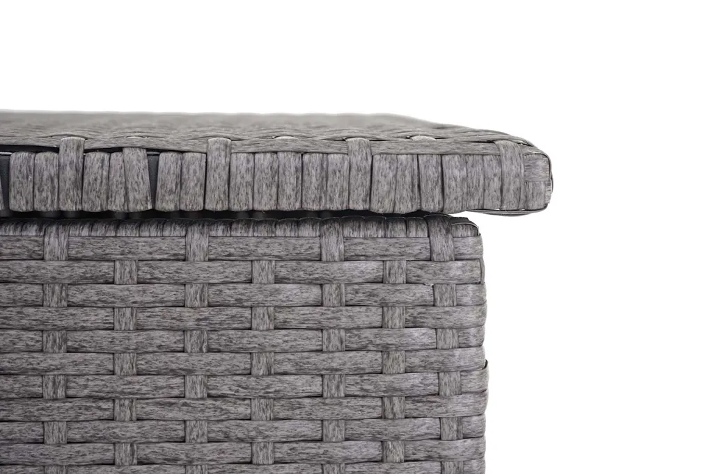 Mendler Poly-Rattan Kissenbox HWC-D88, Gartentruhe Auflagenbox Truhe Basic Grau, 51x100x50cm 170l 3 Mendler Poly-Rattan Kissenbox HWC-D88, Gartentruhe Auflagenbox Truhe Basic Grau, 51x100x50cm 170l – Bild 3