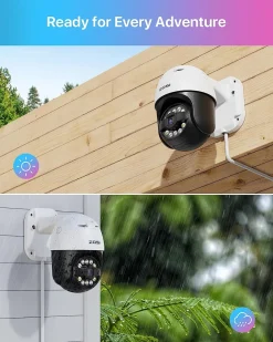 ZOSI 5MP PoE Überwachungskamera Aussen, 355°/140° Schwenkbar PTZ Dome Kamera Outdoor Mit 2-Wege-Audio, Automatisch Verfolgung, 8X Digital Zoom C296 -Garten- & Gewächshäuser Geschäft 96bb497194f6993f18c29be1d79f9ab4