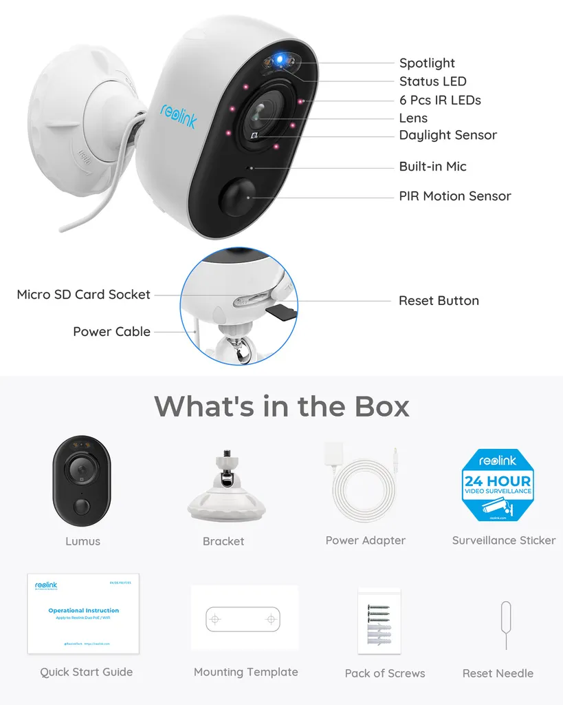 Reolink Lumus 1080P WLAN IP Überwachungskamera Außen Mit Spotlight, IR-Nachtsicht, Sirene Alarm, 2-Wege-Audio, PIR Bewegungserkennung, 128 Micro SD-Kartenslot, Cloudspeicherung, Weiß 21 Reolink Lumus 1080P WLAN IP Überwachungskamera Außen Mit Spotlight, IR-Nachtsicht, Sirene Alarm, 2-Wege-Audio, PIR Bewegungserkennung, 128 Micro SD-Kartenslot, Cloudspeicherung, Weiß – Bild 21