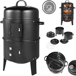 Deuba 3in1 Smoker Inkl. Thermometer Leichter Transport Räucherofen Holzkohlegrill BBQ Rundgrill Räuchertonne 17 Deuba 3in1 Smoker Inkl. Thermometer Leichter Transport Räucherofen Holzkohlegrill BBQ Rundgrill Räuchertonne -Garten- & Gewächshäuser Geschäft 971039419101de0653520eadc6c4fc14