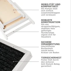 HOLTAZ Hunderampe Haustierrampe Für Bett Oder Sofa Klappbar Verstellbarer Aus Holz Mit Anti-rutsch Einsatz Für Katzen Oder Hunde Weiß 12 HOLTAZ Hunderampe Haustierrampe Für Bett Oder Sofa Klappbar Verstellbarer Aus Holz Mit Anti-rutsch Einsatz Für Katzen Oder Hunde Weiß -Garten- & Gewächshäuser Geschäft 9723a26d63b772113372a6065669978b