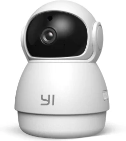 YI Technology YI Dome Guard WiFi Surveillance Camera, 360° 1080p Security Camera, PZT With Motion Detection, Two-Way Audio, Infrared Night Vision, Supports Memory Card, YI Home For IOS/Android/Windows
