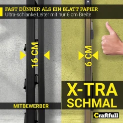 Craftfull Stehleiter CF-134A Champagner Edition Klappleiter 3 Stufen, Gummierte Standfüße, Alu Leiter Aluminiumleiter Aluleiter Mehrzweckleiter Multifunktionsleiter Haushaltsleiter Leiter -Garten- & Gewächshäuser Geschäft 978e5ce59ee424eb5dfd57091bffee0e 1