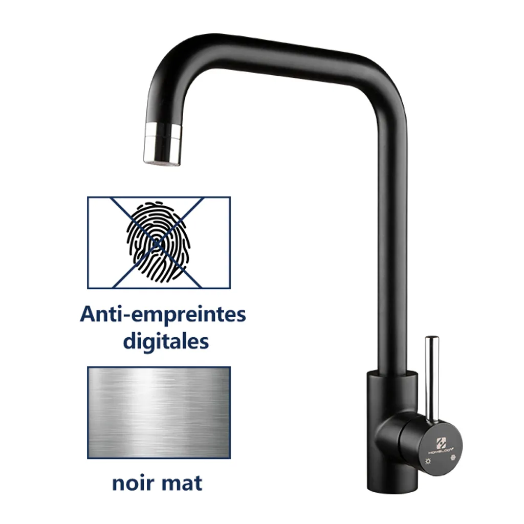 Homelody Küchenarmatur Schwarz Wasserhahn Küche 2 Strahlarten Spültischarmatur 360° Drehbar Einhebelmischer Hochdruck Spülbecken Armatur Mischbatterie Für Küchen, Schwarz 9 Homelody Küchenarmatur Schwarz Wasserhahn Küche 2 Strahlarten Spültischarmatur 360° Drehbar Einhebelmischer Hochdruck Spülbecken Armatur Mischbatterie Für Küchen, Schwarz – Bild 9