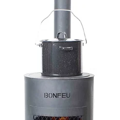 BonFeu - BonGiano SP (Ø 30 Cm) - Stahl - Gartenkamin - Terassenofen - Feuerstelle - 30 X 30 X 135 Cm - Schwarz -Garten- & Gewächshäuser Geschäft 97a79f05a75cbeed5ea7827113b535bf