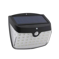 Ez Solar Wandlicht LED Solar Sicherheitslicht Inklusive 18650 Li-ion Standard Akku 66,5x18mm, Mit Solarpanel