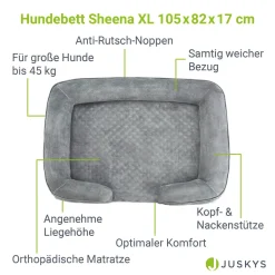 Juskys Hundebett Sheena XL Orthopädisch, Waschbar & Rutschfest – 105 X 82 X 17 Cm– Hundesofa Flauschig Große Hunde Grau – Haustierbett Hundesofa 16 Juskys Hundebett Sheena XL Orthopädisch, Waschbar & Rutschfest – 105 X 82 X 17 Cm– Hundesofa Flauschig Große Hunde Grau – Haustierbett Hundesofa -Garten- & Gewächshäuser Geschäft 97f13f9ceb061b42637aa44f97de7cd5