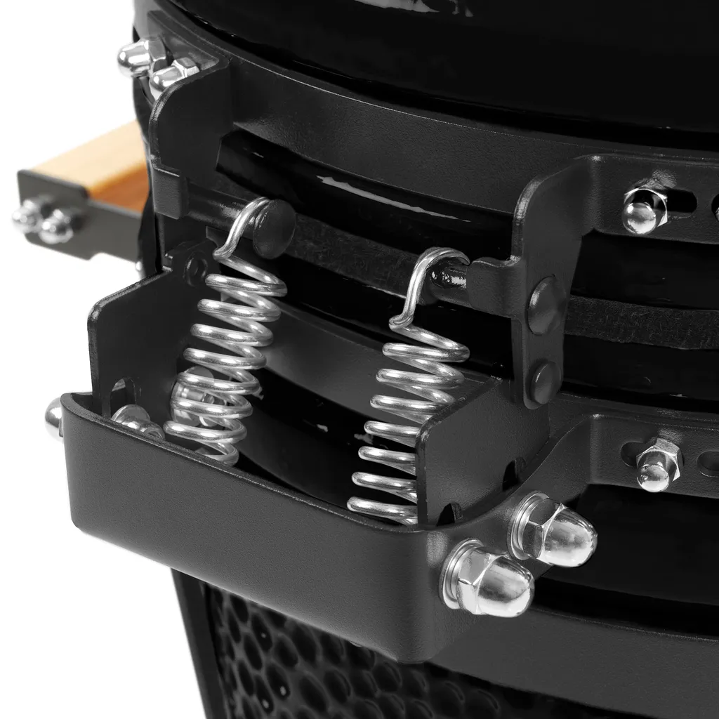 BBQ-Toro Kamado Grill Holzkohlegrill Ø 39 Cm "SHIRO" Mit Thermometer Und Holzgriffen, Schwarz 7 BBQ-Toro Kamado Grill Holzkohlegrill Ø 39 Cm "SHIRO" Mit Thermometer Und Holzgriffen, Schwarz – Bild 7