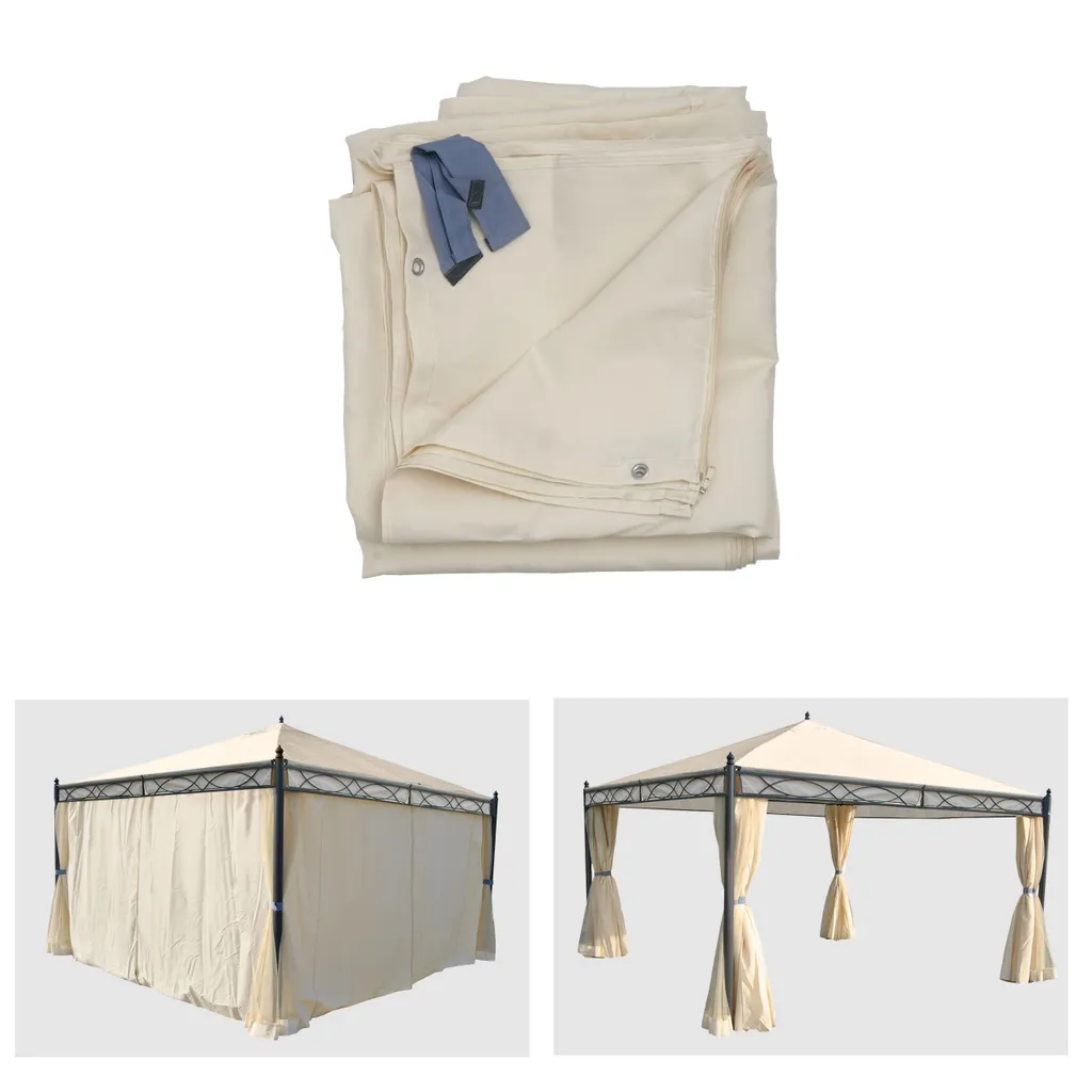 Mendler 4er-Set Seitenwand Für Pergola Cadiz, Ersatzseitenwand Pavillon 4x4m, Polyester Creme 1 Mendler 4er-Set Seitenwand Für Pergola Cadiz, Ersatzseitenwand Pavillon 4x4m, Polyester Creme