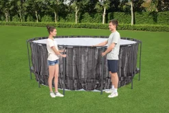 Bestway® Steel Pro MAX™ Frame Pool Set Mit Filterpumpe + Verdeck Ø 366 X 122 Cm, Lichtgrau, Rund -Garten- & Gewächshäuser Geschäft 980ba1c8acc9bfb9cbe909bd7f460892
