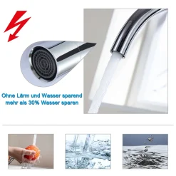 Homelody Niederdruck Küchenarmatur Aus Messing Wasserhahn Küche 360° Drehbar Niederdruck Spültischarmatur Mischbatterie Küche Chrom Armatur Für Boiler -Garten- & Gewächshäuser Geschäft 988aed3d0a72781d62e0c626c68738a0