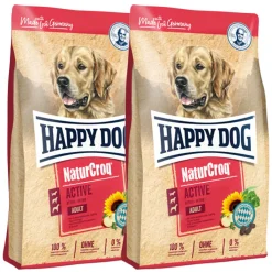 2 X 15 Kg Happy Dog NaturCroq Adult Active
