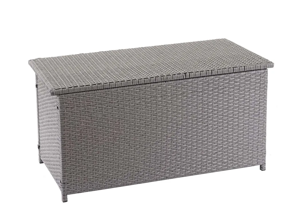 Mendler Poly-Rattan Kissenbox HWC-D88, Gartentruhe Auflagenbox Truhe Basic Grau, 51x100x50cm 170l 2 Mendler Poly-Rattan Kissenbox HWC-D88, Gartentruhe Auflagenbox Truhe Basic Grau, 51x100x50cm 170l – Bild 2