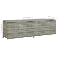 VidaXL Gartenbox Poly Rattan 200x50x60 Cm Grau -Garten- & Gewächshäuser Geschäft 98d6f2ccb40adcde0a9ad5719a55518b