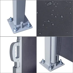 Lospitch Doppel Seitenmarkise Markisen Wandmarkise 180x600cm Ausziehbar Garten Sichtschutz Grau 11 Lospitch Doppel Seitenmarkise Markisen Wandmarkise 180x600cm Ausziehbar Garten Sichtschutz Grau -Garten- & Gewächshäuser Geschäft 98ed0c931fdaf8362a15124f5881b018