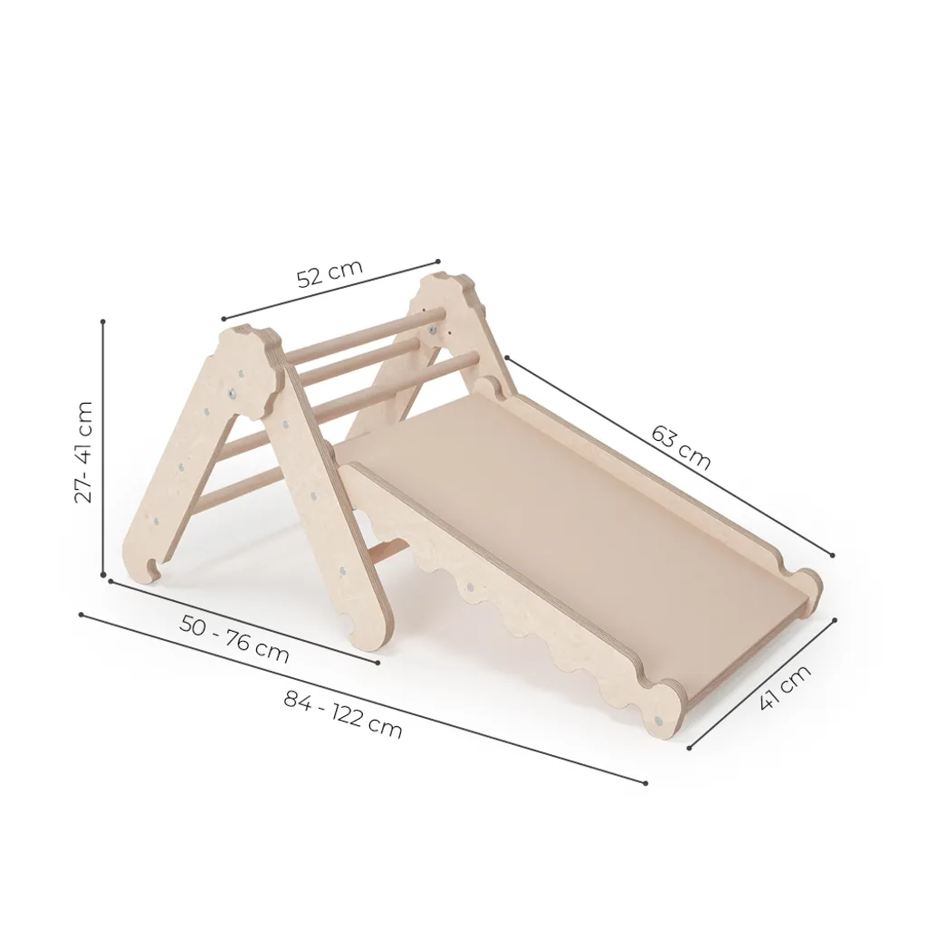 MAMOI® Klettergerüst Indoor, Kletterdreieck Mit Rutsche Aus Holz, Baby Kinder Klettern, Kletterturm Mit Rutschbrett, Kletterbogen Mit Kinderrutsche, Mini Holzbogen Für Spielplatz Ab 1/2/3 Jahre 3 MAMOI® Klettergerüst Indoor, Kletterdreieck Mit Rutsche Aus Holz, Baby Kinder Klettern, Kletterturm Mit Rutschbrett, Kletterbogen Mit Kinderrutsche, Mini Holzbogen Für Spielplatz Ab 1/2/3 Jahre – Bild 3