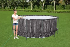 Bestway® Steel Pro MAX™ Frame Pool Set Mit Filterpumpe + Verdeck Ø 366 X 122 Cm, Lichtgrau, Rund -Garten- & Gewächshäuser Geschäft 98fbfb2ec965a05e0e6dbb164ac4dc56