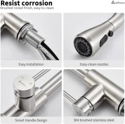 Homelody Wasserhahn Küche 360° Küchenarmatur Mit Ausziehbarer Brause Spültischarmatur Aus Edelstahl Mischbatterie Küche Mit Dual-Spülbrause 15 Homelody Wasserhahn Küche 360° Küchenarmatur Mit Ausziehbarer Brause Spültischarmatur Aus Edelstahl Mischbatterie Küche Mit Dual-Spülbrause -Garten- & Gewächshäuser Geschäft 99165f946a464317255305a73f80520a