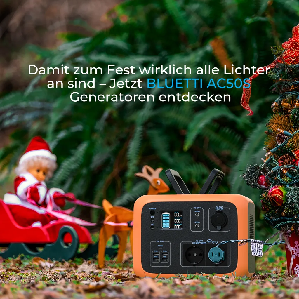 BLUETTI AC50S Solar Stromerzeuger 500Wh/300W Tragbarer Stromgenerator Mit 220V Steckdose Mobiler Stromspeicher Solar Generator Für Reise Camping Garten Wohnwagen Notstromaggregat 2 BLUETTI AC50S Solar Stromerzeuger 500Wh/300W Tragbarer Stromgenerator Mit 220V Steckdose Mobiler Stromspeicher Solar Generator Für Reise Camping Garten Wohnwagen Notstromaggregat – Bild 2