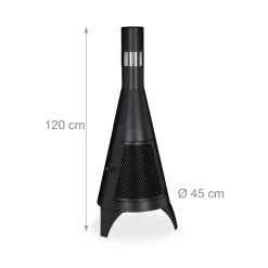 Relaxdays Terrassenofen Mit Tür Schwarz -Garten- & Gewächshäuser Geschäft 9920053cf340d13cfa00194753195337