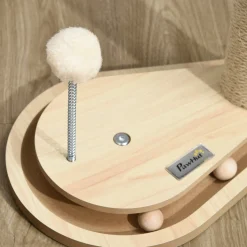 PawHut Kratzstamm Für Katzen, 40 Cm, Kletterbaum Mit Holzkugel-Katzenspielzeug, Drehscheibe Katze Kratzbaum, Katzensäule, Spielbaum, Natur 17 PawHut Kratzstamm Für Katzen, 40 Cm, Kletterbaum Mit Holzkugel-Katzenspielzeug, Drehscheibe Katze Kratzbaum, Katzensäule, Spielbaum, Natur -Garten- & Gewächshäuser Geschäft 9927099e9d95d00f393335517401c007