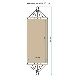 Hamak Standard Royokamp 1 Osobowy 200x100 Cm 1019062 -Garten- & Gewächshäuser Geschäft 992ad2fd121c90c7e729d270c6f15d70