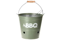 ECD Germany Grilleimer Ø 25cm Mit Grillrost Und Tragegriff, Eimergrill Aus Edelstahl In Matt Grün, Minigrill Mit Belüftung, Campinggrill Holzkohlegrill BBQ Grill Picknickgrill Grillkübel Feuerkübel -Garten- & Gewächshäuser Geschäft 995927e2559a228b8b62a34b109324f3