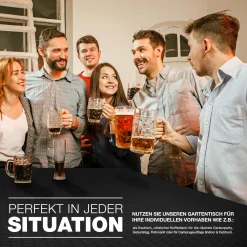 Tillvex Gartentisch Klappbar Rattan Optik 180x75cm | Buffettisch Mit Tragegriff | Klapptisch Für Garten Terrasse Und Balkon | Campingtisch 6 Personen 12 Tillvex Gartentisch Klappbar Rattan Optik 180x75cm | Buffettisch Mit Tragegriff | Klapptisch Für Garten Terrasse Und Balkon | Campingtisch 6 Personen -Garten- & Gewächshäuser Geschäft 9974660a901c7ddc44decbb1eda75900