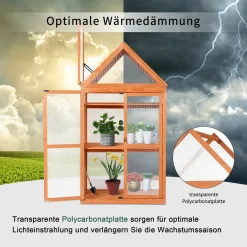 MCombo 3 Etage Gewächenhaus Pflanzschrank Treibhaus Höheverstellbar Holz 0800 -Garten- & Gewächshäuser Geschäft 997c3a55783280f09caedb45b641c68f