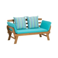 Greemotion Multifunktionsbank Tobago Aus Akazie - Natur, Blau