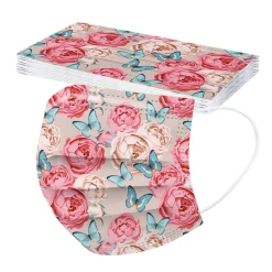 Redcoringe 50 Stk Bunte Einwegmasken Für Erwachsene Frauen Gesichtsmaske Einweg-3-lagige Mundmaske