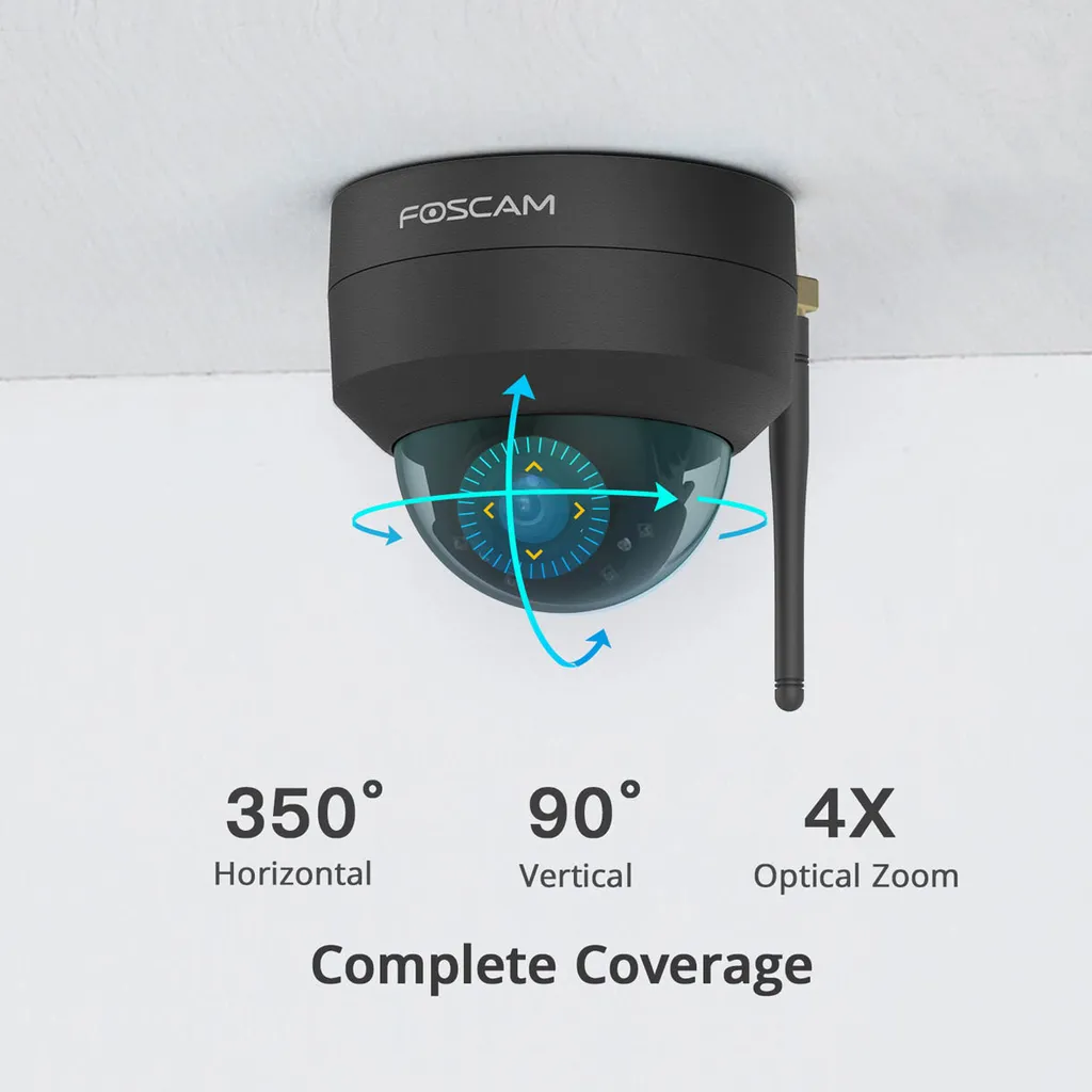 Foscam Deutschland FOSCAM D4Z 4 MP Dual-Band WLAN PTZ Dome Überwachungskamera Mit 4-fach Optischem Zoom, Geschützt Gegen Witterung Und Vandalismus (IP66- Und IK10), Schwarz 6 Foscam Deutschland FOSCAM D4Z 4 MP Dual-Band WLAN PTZ Dome Überwachungskamera Mit 4-fach Optischem Zoom, Geschützt Gegen Witterung Und Vandalismus (IP66- Und IK10), Schwarz – Bild 6