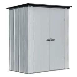 Spacemaker Metall Geräteschrank "5 X 3", Gartenaufbewahrung Lichtgrau 1,4 M²