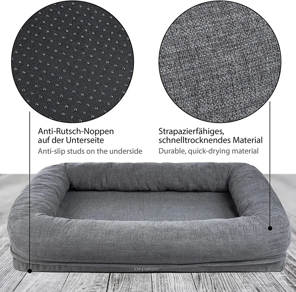 ONVAYA® Hundebett Passend Für Hundekissen | Größe XXL | 132 X 94 X 18 Cm 6 ONVAYA® Hundebett Passend Für Hundekissen | Größe XXL | 132 X 94 X 18 Cm – Bild 6
