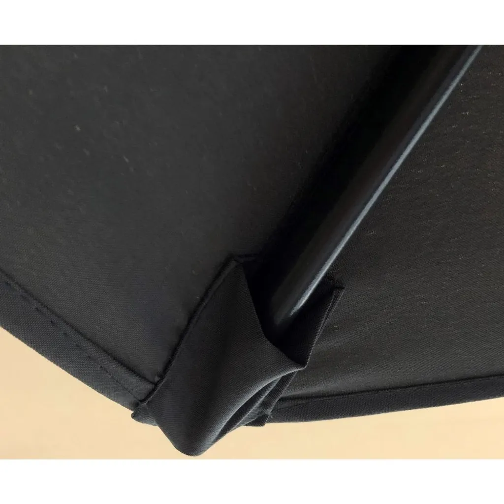 SenS-Line - Sonnenschirm Salou Stock Sonnenschirm - Ø300 Cm - 8-Rippen - Polyester - Anthrazit - Ohne Schirmständer 4 SenS-Line - Sonnenschirm Salou Stock Sonnenschirm - Ø300 Cm - 8-Rippen - Polyester - Anthrazit - Ohne Schirmständer – Bild 4