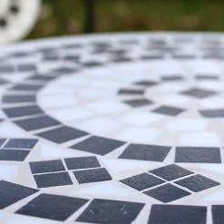 SVITA Bistro-Set Mosaik Balkon-Set 2 Personen Metall Sitzgruppe Klappbar Schwarz -Garten- & Gewächshäuser Geschäft 9a20c5cdda1c8a668416ce26e9a37f12