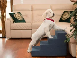 Hobbydog Hundetreppen Inari, Für Kranke Und ältere Tiere, Einganshilfe, Rampe Zwei Größen - 4 Stufen - 60 X 40 X 40 Cm [Größe: L] - Navyblau -Garten- & Gewächshäuser Geschäft 9a2257f7e5fd4fa1ec6eb8897ffd7ce3