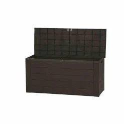 GARDENBOX Auflagenbox/Gartenbox "Woody" H 58 X B 120 X T 46 Cm, Holz Optik, Farbe Dunkelbraun; GTS178509 -Garten- & Gewächshäuser Geschäft 9a312ebab9c43ae140d394d5f18b0575