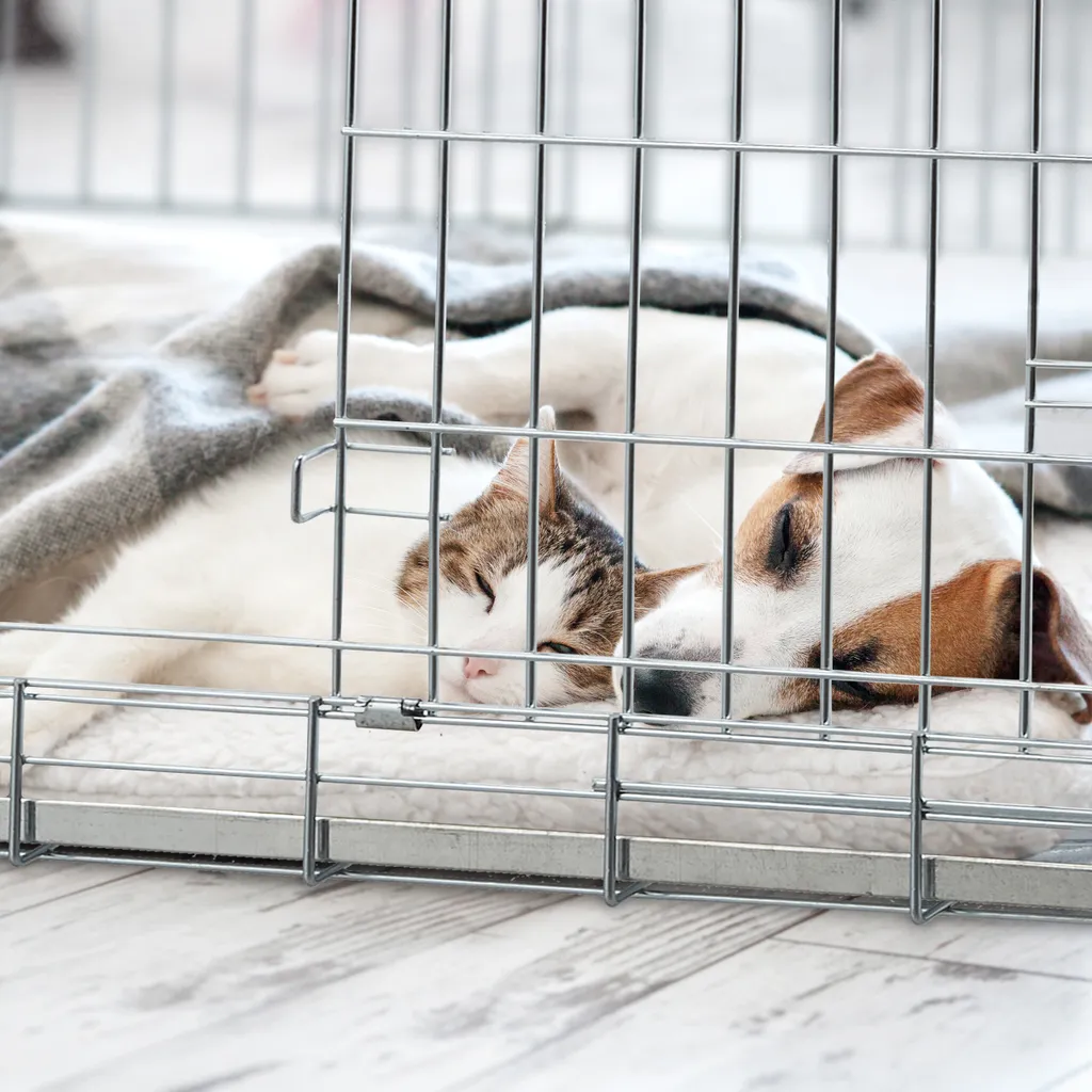 Relaxdays Faltbarer Hundekäfig Für Zuhause 2 Relaxdays Faltbarer Hundekäfig Für Zuhause – Bild 2