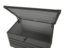 Beliani Auflagenbox Graphitgrau Metall 100x62 Cm Garten Terrasse -Garten- & Gewächshäuser Geschäft 9a5b99f4be7c18f9870d1ccefefaab2e