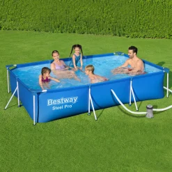 Bestway Frame Pool Deluxe Splash-Steel Pro 300 X 200 X 66 Cm, Mit Ablassventil, 3300 L -Garten- & Gewächshäuser Geschäft 9a6726e279e107717c59e2a71491818a